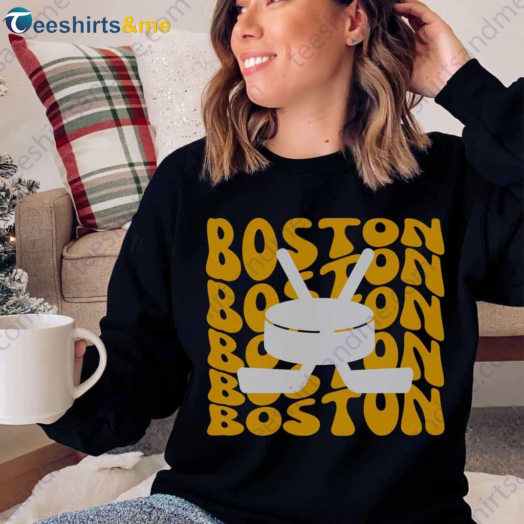 Vintage Boston Hockey Logo Sweatshirt, Gift for Fan
